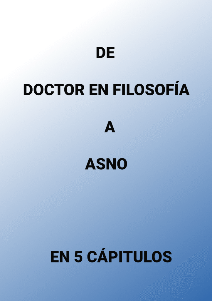 Libro de Doctor en filosofía a asno